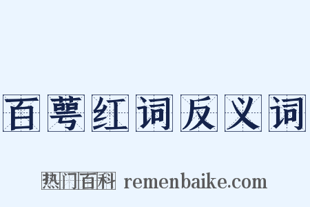 百萼红词反义词是什么意思的图片